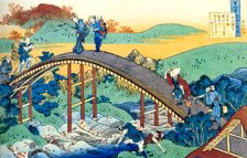 From the series Hundred Poems by One Hundred Poets: Ariwara no Narihira, c1830. Artist: Hokusai