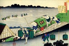 From the series Hundred Poems by One Hundred Poets: Fujiwara no Michinobu Ason, c1830. Artist: Hokusai