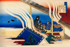 From the series Hundred Poems by One Hundred Poets: Fujiwara no Yoshitaka, c1830. Artist: Hokusai