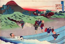 From the series Hundred Poems by One Hundred Poets: Jito Tenno, c1830. Artist: Hokusai