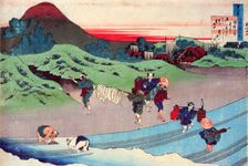 From the series Hundred Poems by One Hundred Poets: Jito Tenno, c1830. Artist: Hokusai