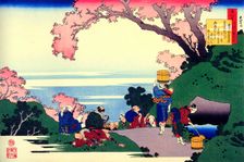 From the series Hundred Poems by One Hundred Poets: Oe no Masafusa, c1830. Artist: Hokusai
