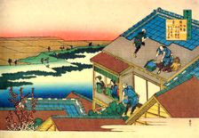 From the series Hundred Poems by One Hundred Poets: Lady Ise, c1830. Artist: Hokusai