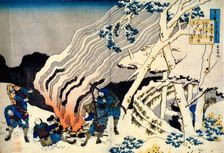 From the series Hundred Poems by One Hundred Poets: Minamoto no Muneyuki, c1830. Artist: Hokusai