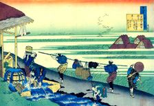 From the series Hundred Poems by One Hundred Poets: Minamoto no Tsunenobu, c1830. Artist: Hokusai
