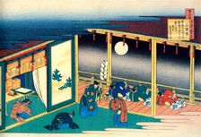 From the series Hundred Poems by One Hundred Poets: Sanjo, c1830. Artist: Hokusai