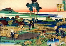 From the series Hundred Poems by One Hundred Poets: Tenchi Tenno, c1830. Artist: Hokusai