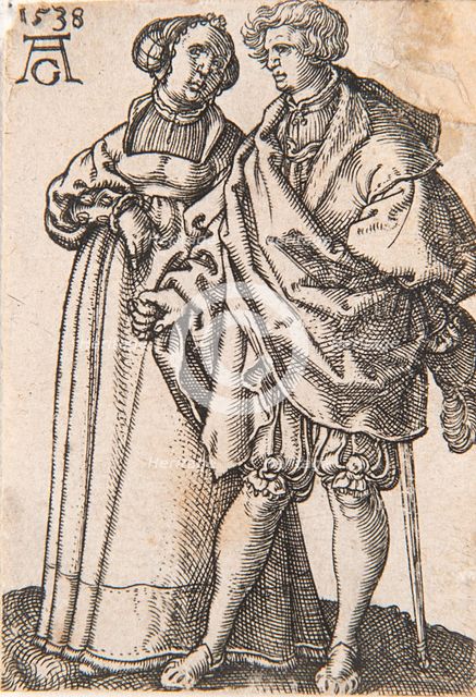From the series "The Small Wedding Dancers" , 1538. Creator: Aldegrever, Heinrich (1502-1560).
