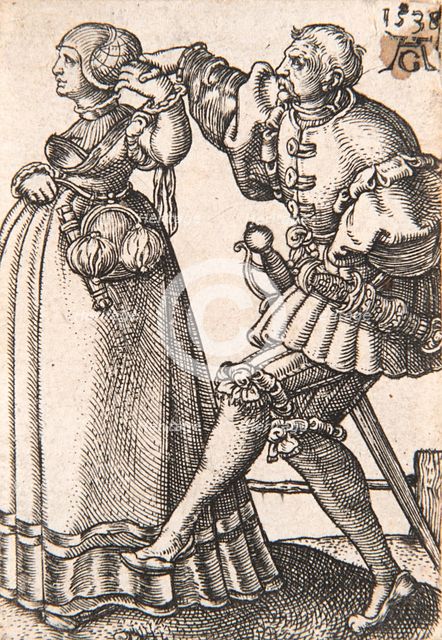 From the series "The Small Wedding Dancers" , 1538. Creator: Aldegrever, Heinrich (1502-1560).