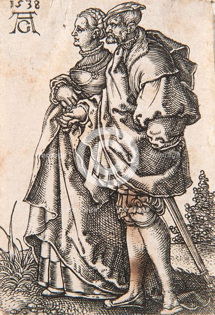 From the series "The Small Wedding Dancers" , 1538. Creator: Aldegrever, Heinrich (1502-1560).