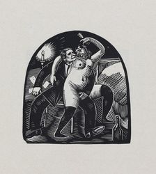 From the series "Wine, women and cards", 1920. Creator: Vasyl Masyutin