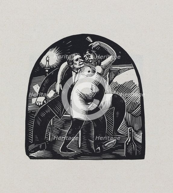 From the series "Wine, women and cards", 1920. Creator: Vasyl' Masyutin.