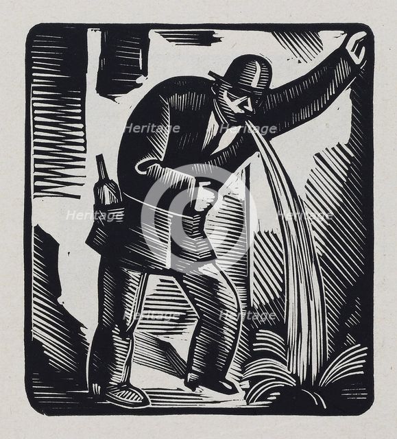 From the series "Wine, women and cards", 1920. Creator: Vasyl' Masyutin.