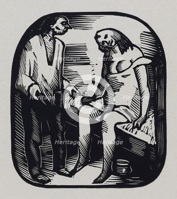 From the series "Wine, women and cards", 1920. Creator: Vasyl' Masyutin.