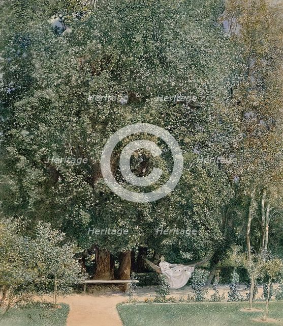 From the spa park in Teplice, 1877. Creator: Rudolf von Alt.