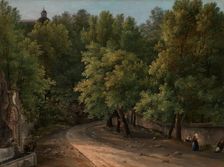 From the Park at Palazzo Chigi, Ariccia, between 1827 and 1829. Creator: Evelina Stading