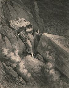 From the profound abyss, behind the lid of a great monument we stood retired c1890. Creator: Gustave Doré