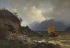 From the western Coast of Norway, 1862. Creator: Hans Gude