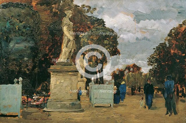 From the Tuileries – Gray Day, 1883. Creator: Tina Blau.