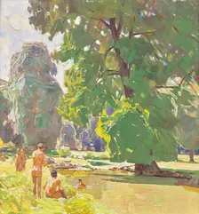 From the Vienna Prater II, 1928. Creator: Carl Moll