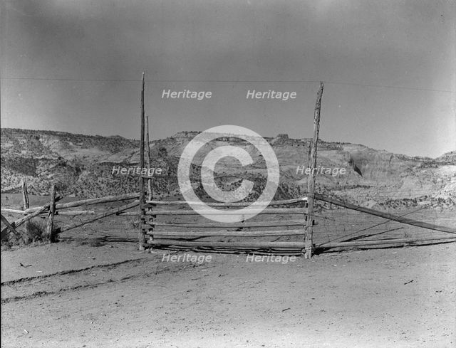 From the village to the field, Escalante, Utah, 1936. Creator: Dorothea Lange.