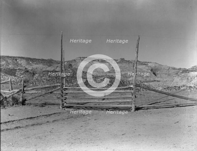 From the village to the field, Escalante, Utah, 1936. Creator: Dorothea Lange.