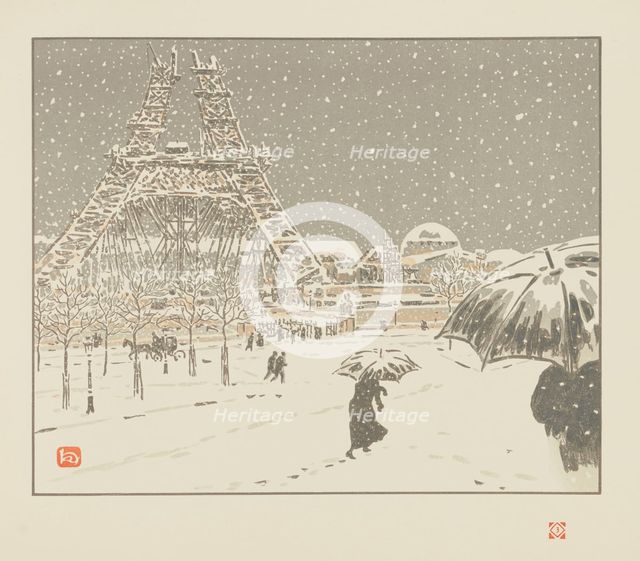 From Thirty-Six Views of the Eiffel Tower, 1902. Creator: Rivière, Henri (1864-1951).