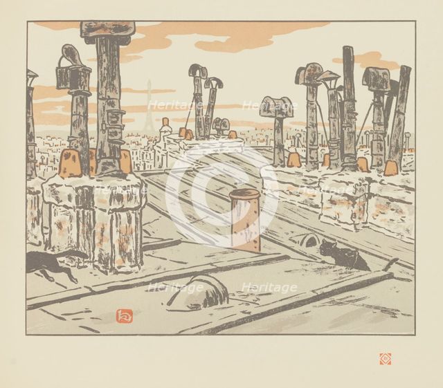 From Thirty-Six Views of the Eiffel Tower, 1902. Creator: Rivière, Henri (1864-1951).