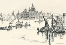 From Waterloo Bridge 1873, (1894). Artist: Herbert Menzies Marshall