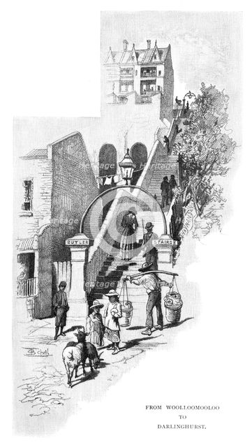 From Woolloomooloo to Darlinghurst, Sydney, New South Wales, Australia, 1886.Artist: Frederic B Schell