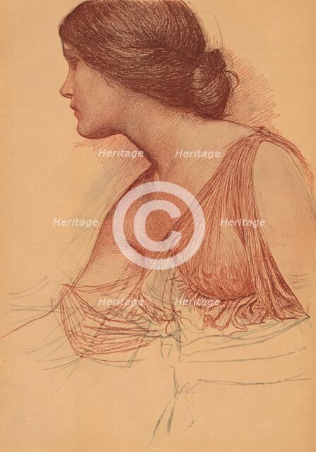 'From a study in sanguine', c1899. Artist: John William Waterhouse.