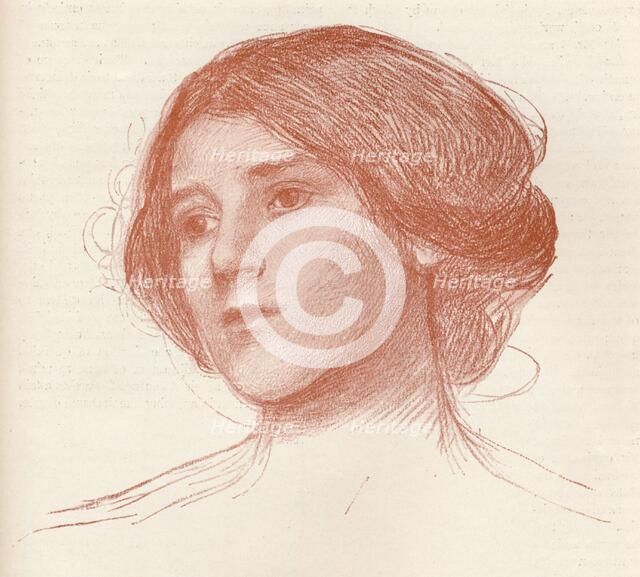 'From a study in sanguine', c1899. Artist: John William Waterhouse.