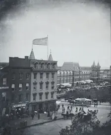 From Brady's Studio, Pennsylvania Ave. & 7th St....Washington, D.C., c.1880-1883. Creator: Unknown