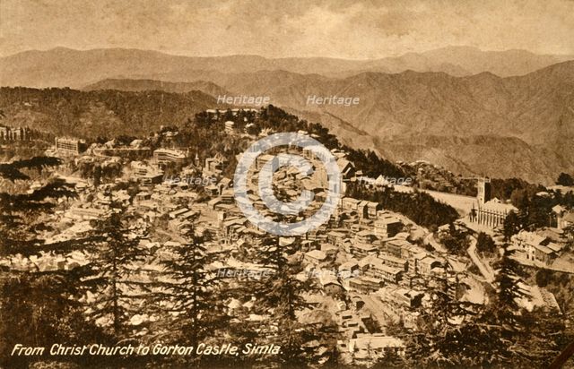 'From Christ Church to Gorton Castle, Simla', c1918-c1939. Creator: Unknown.