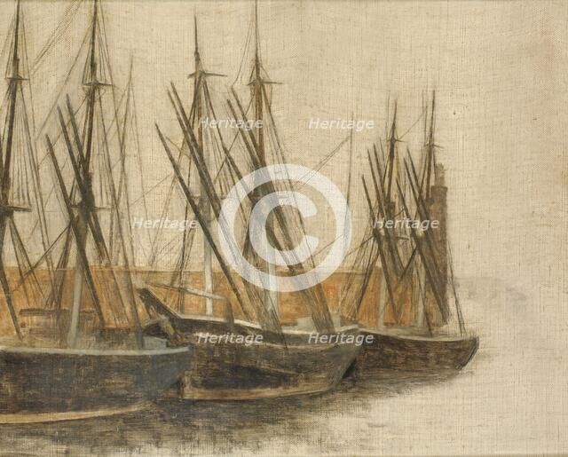 From Christianshavn's Canal, Copenhagen, 1905. Creator: Vilhelm Hammershøi.