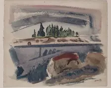 From Deer Isle, Maine Looking Outward, 1923. Creator: John Marin