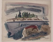 From Deer Isle, Maine Looking Outward, 1923. Creator: John Marin