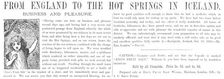 From England to the Hot Springs in Iceland, 1883. Creator: Unknown