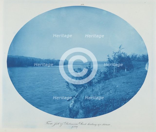 From Foot of Robinson's Rock Looking Upstream, 1891. Creator: Henry Bosse.