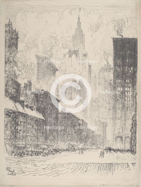 From Fulton Street, 1910. Creator: Joseph Pennell.