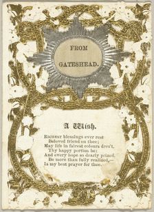 From Gatehead (valentine), 1860/69. Creator: Unknown