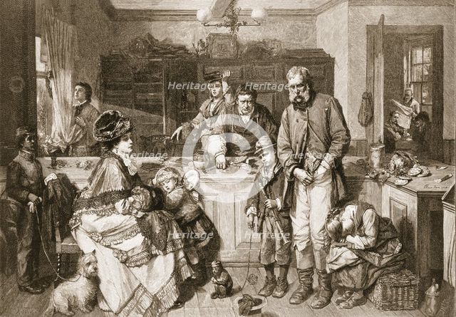 From Hand to Mouth - He was One of the Few who Would not Beg, pub. 1879. Creator: Thomas Faed (1826 - 1900) after.