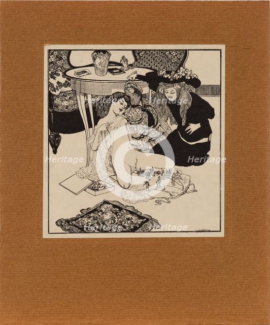 From "Jeux d'Amour de la jeunesse", c1907. Creator: Bayros, Franz von (1866-1924).