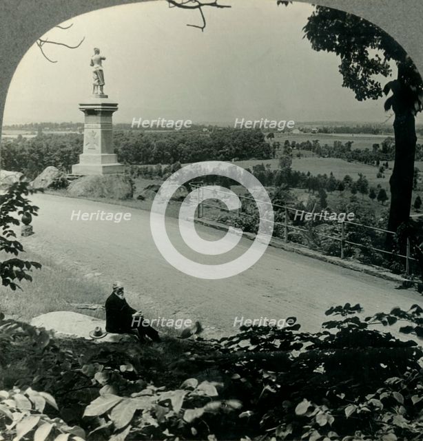 'From Little Round Top, Looking across Wheat Field, Gettysburg, Pa.', c1930s. Creator: Unknown.