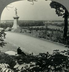 From Little Round Top, Looking across Wheat Field, Gettysburg, Pa. c1930s. Creator: Unknown