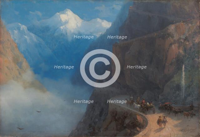 From Mleta to Gudauri, 1868. Creator: Aivazovsky; Ivan Konstantinovich (1817-1900).