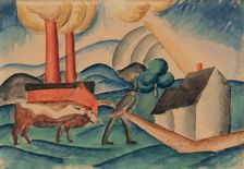 From pasture, 1922. Creator: Gejza Schiller