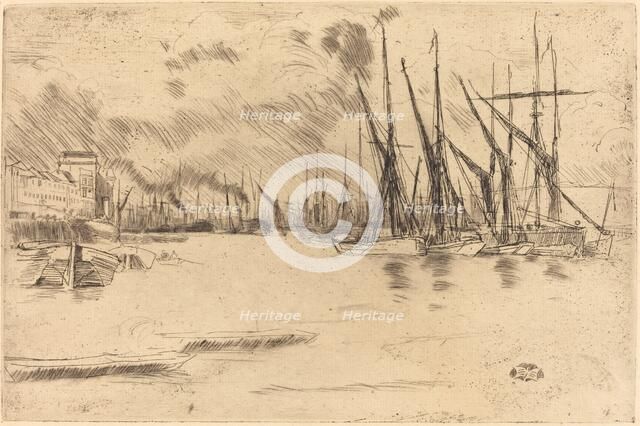 From Pickle-Herring Stairs, c. 1878. Creator: James Abbott McNeill Whistler.