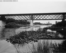 From railway bridge, Geneva, Ill., between 1880 and 1899. Creator: Unknown
