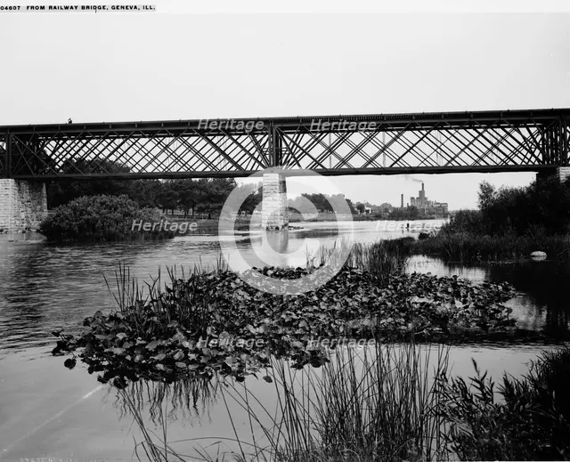 From railway bridge, Geneva, Ill., between 1880 and 1899. Creator: Unknown.
